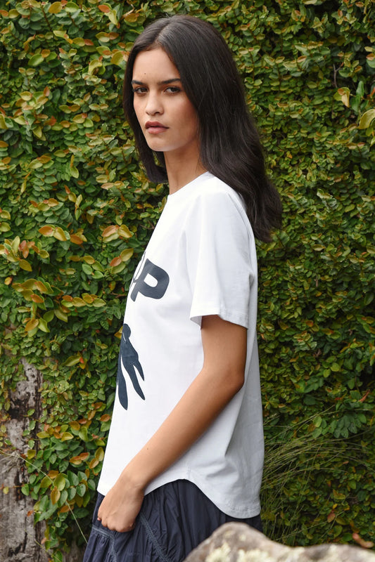Coop - Bloom Service T-Shirt // White & Navy