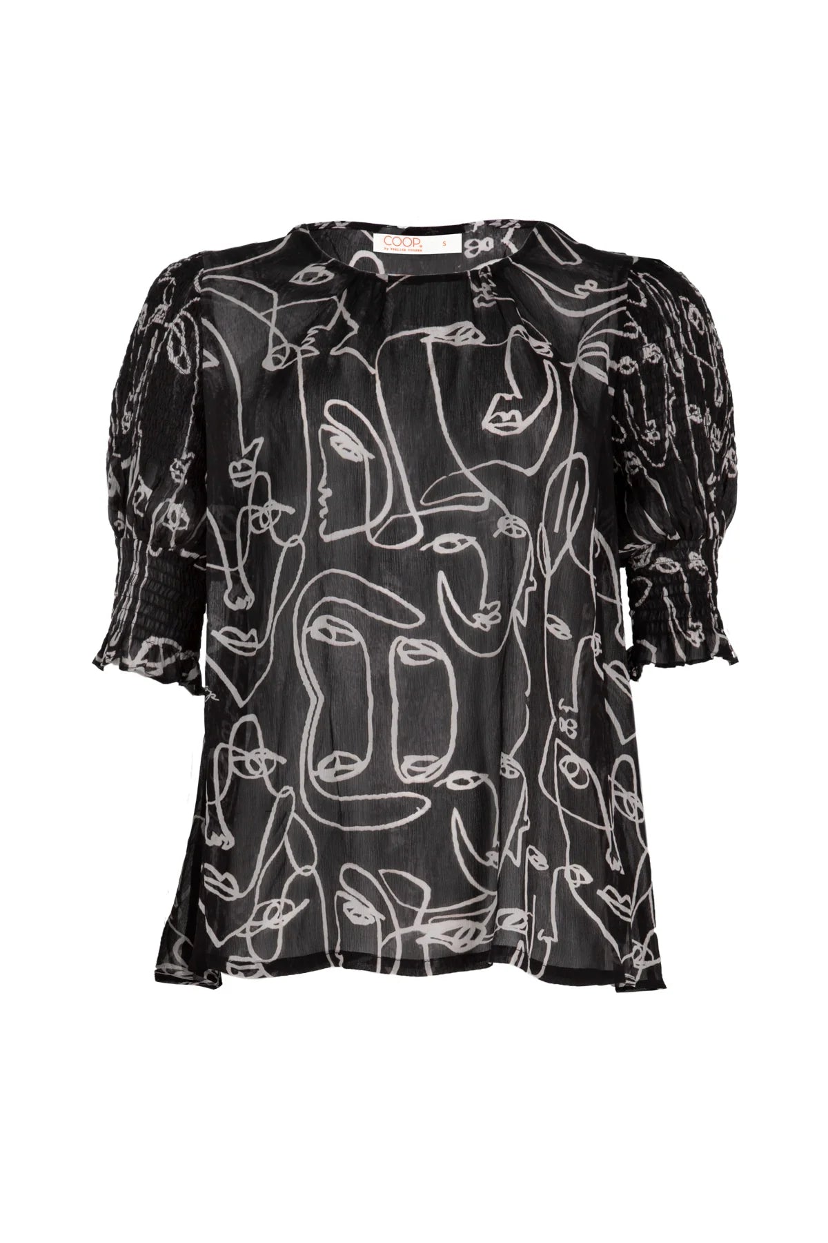 Coop - Crinkle Crush Top // Black