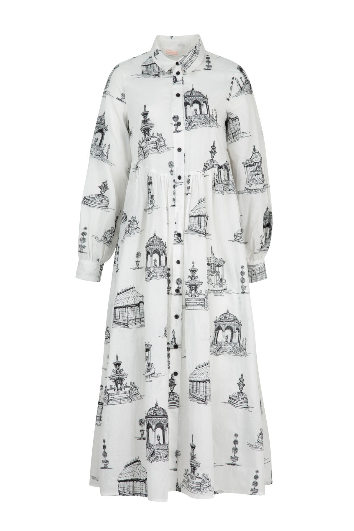 Coop - Loom With A View Dress / Black & Gold / White & Black