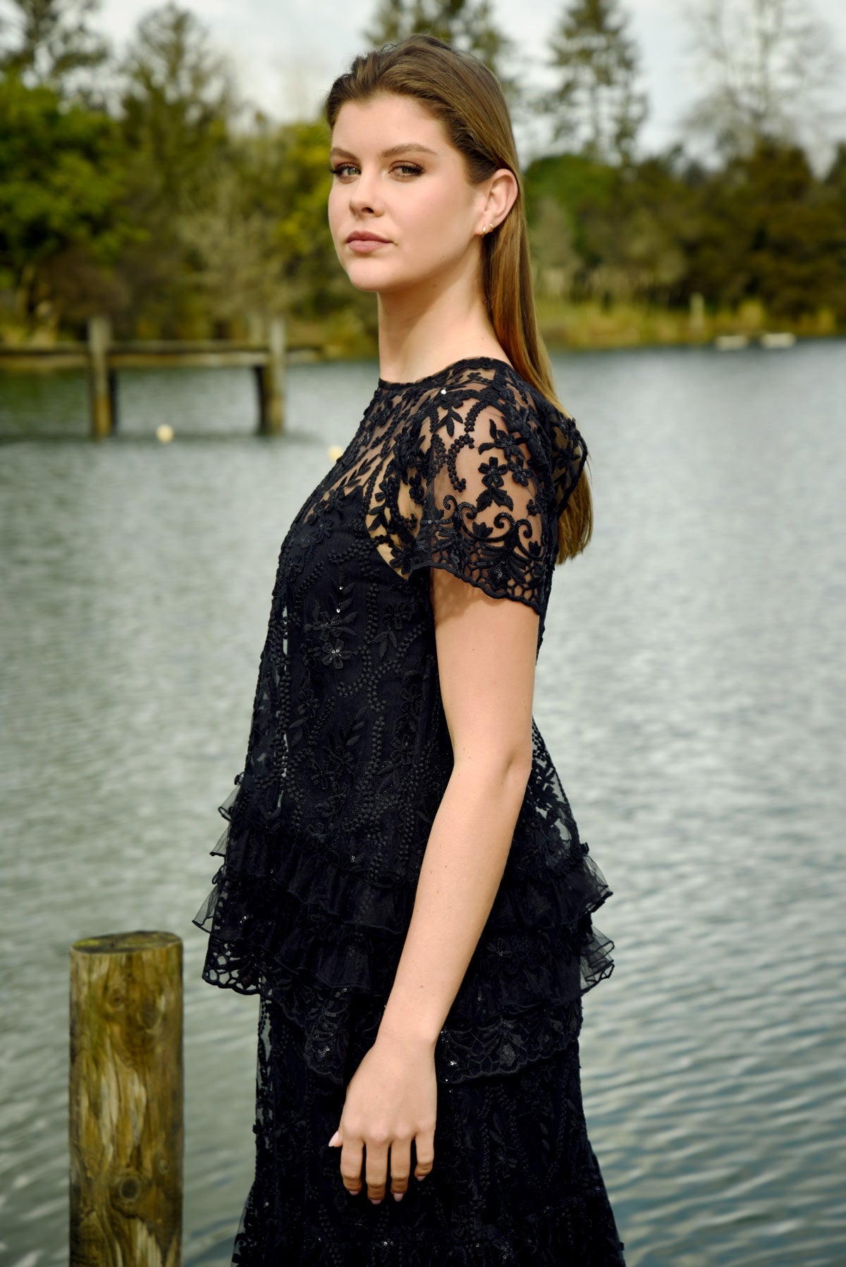 Curate - Drink Bling + Be Merry Top // Black Sequins