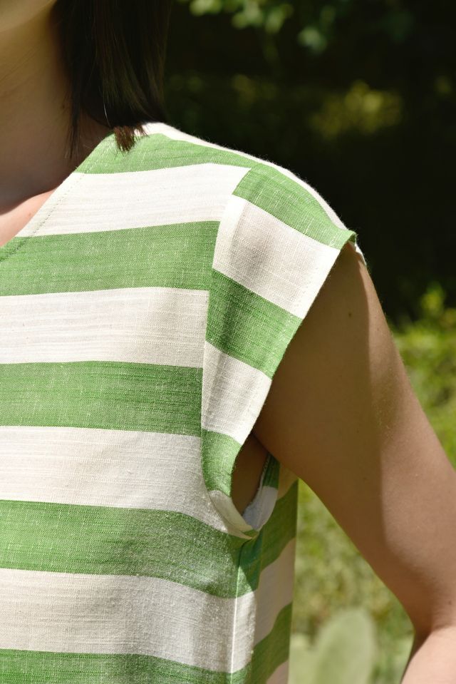 Curate - Tall Order Dress // Green Stripe