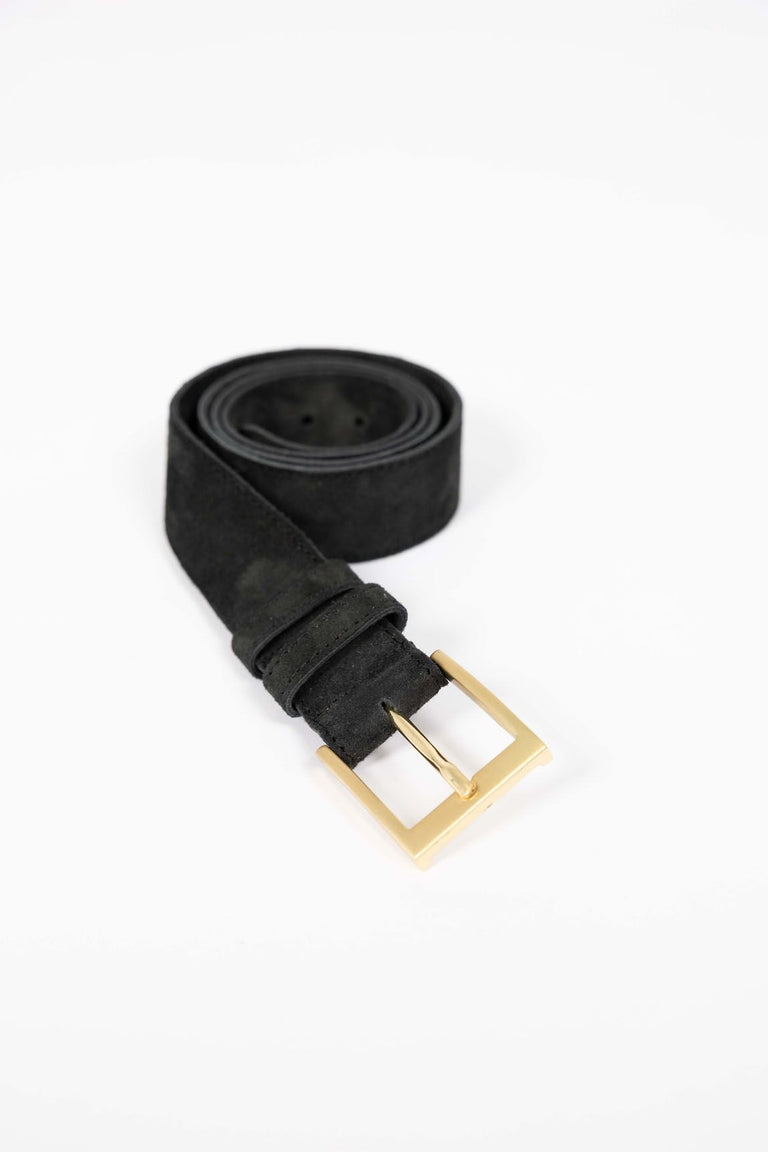 Humidity - Classic Suede Belt // Black // Stone