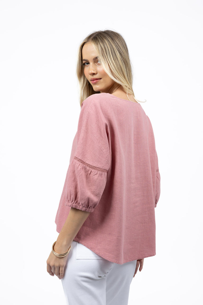 Humidity - Millie Top // Rose // White