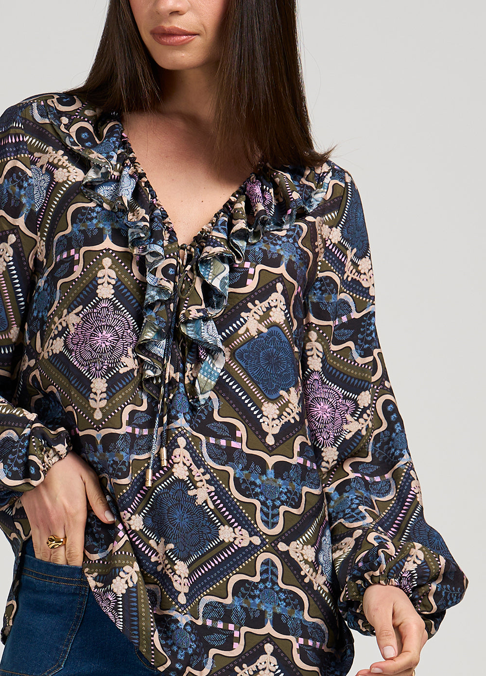 Loobie's Story - Regalia Blouse // Olive Multi