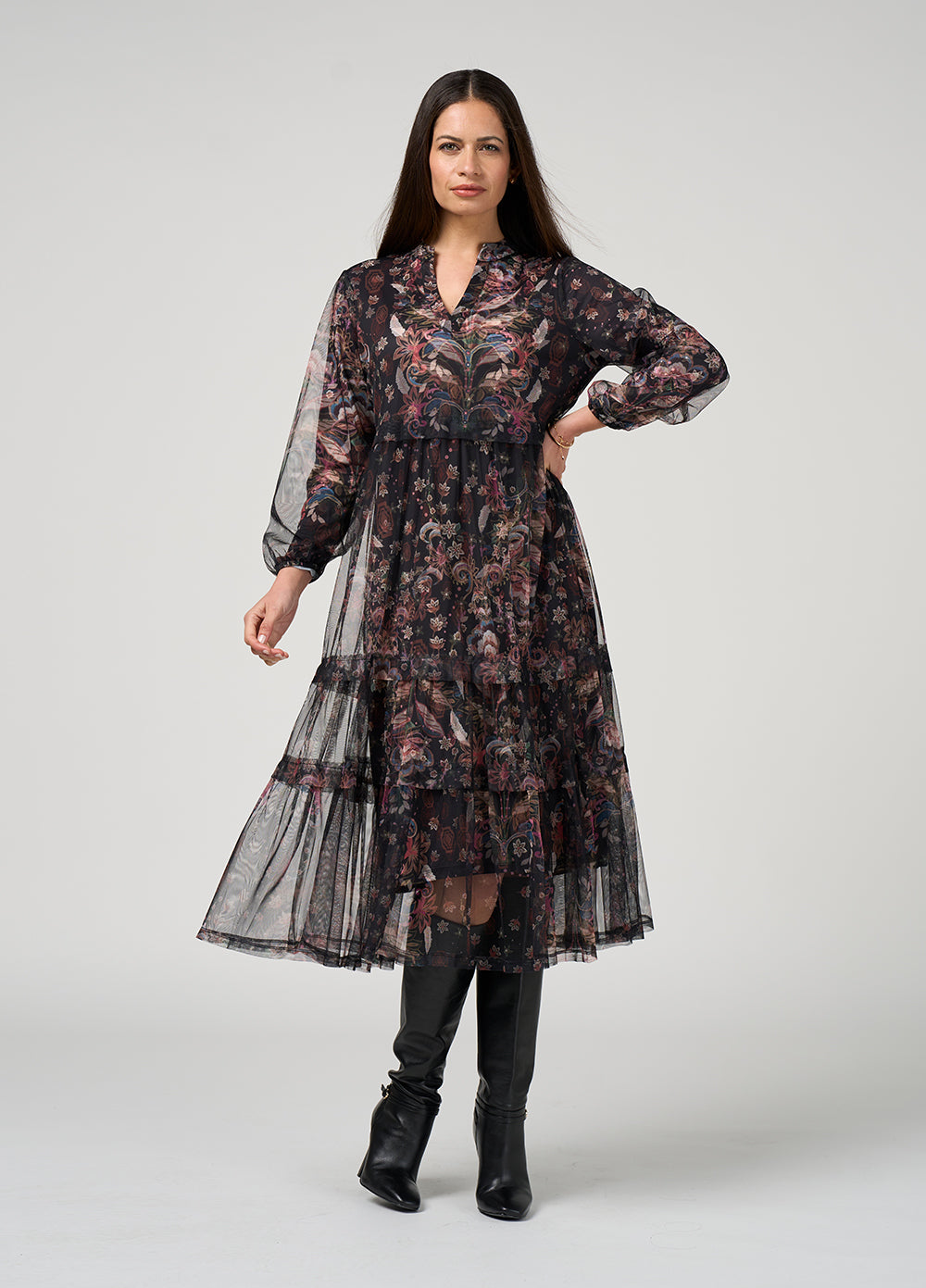 Loobie's Story - Antoinette Tulle Dress // Black Multi