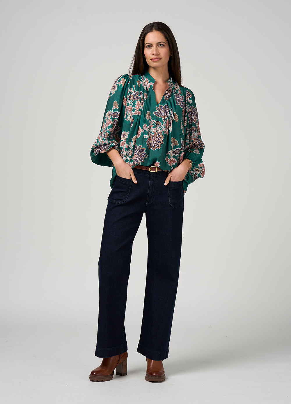 Loobie's Story - Versailles Blouse // Evergreen Multi