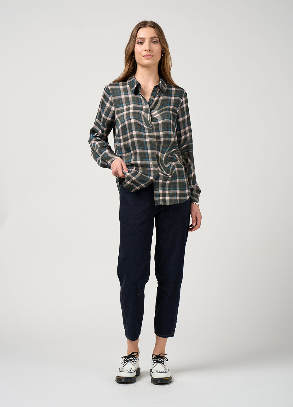 Madly Sweetly - Illusion Shirt // Khaki Multi