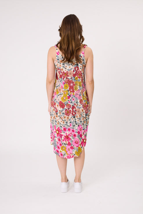 Lemon Tree - Maddie Dress // Black Floral // Garden Print