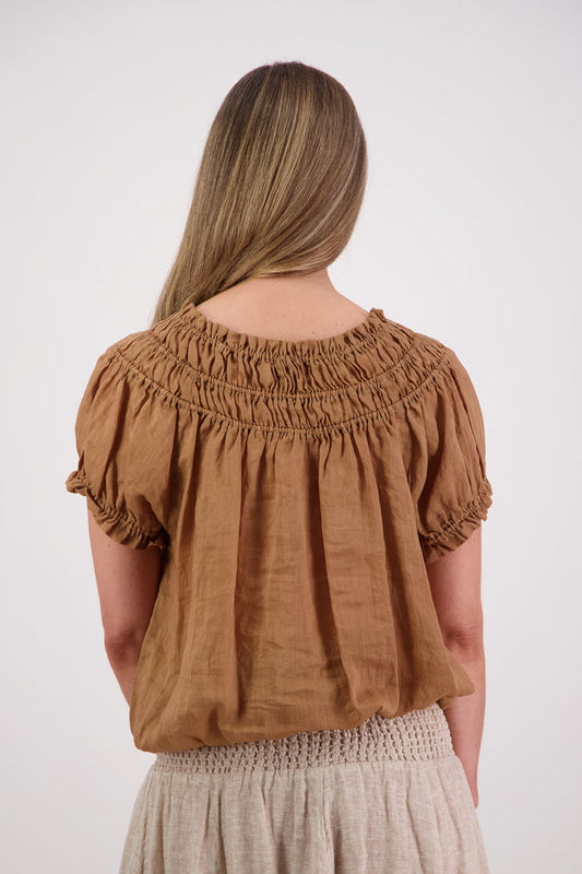Briarwood - Sal Ramie Top // Tan