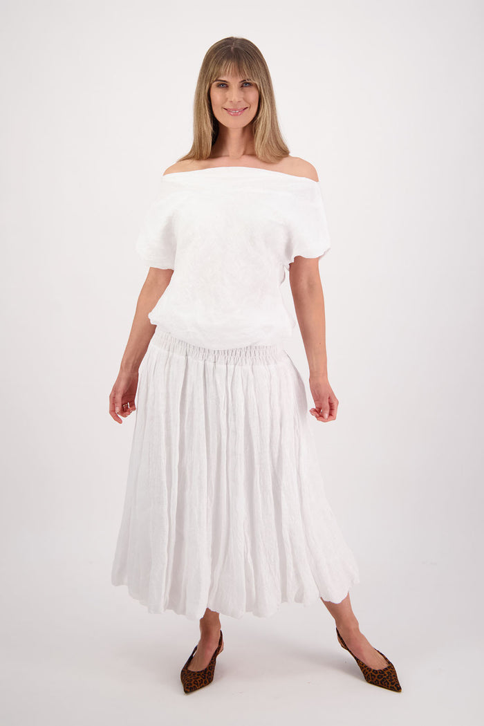 Briarwood - Shelby Linen Top // White //Natural
