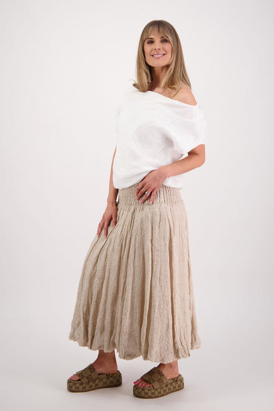 Briarwood - Shelby Linen Top // White //Natural