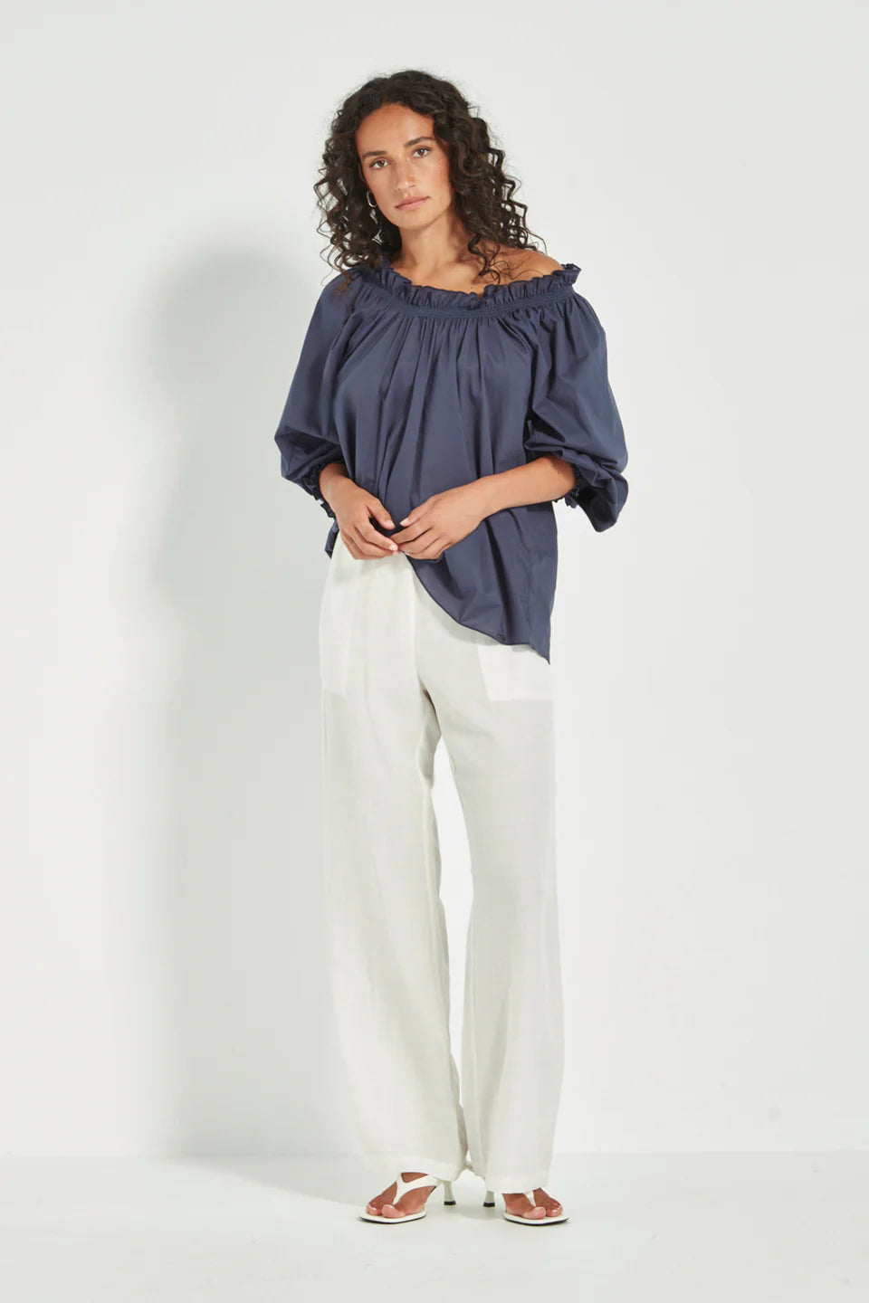 Verge - Tamara Top // Denim // Green