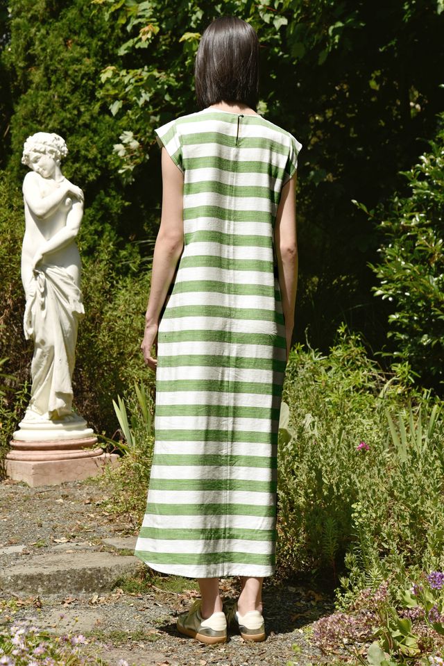 Curate - Tall Order Dress // Green Stripe