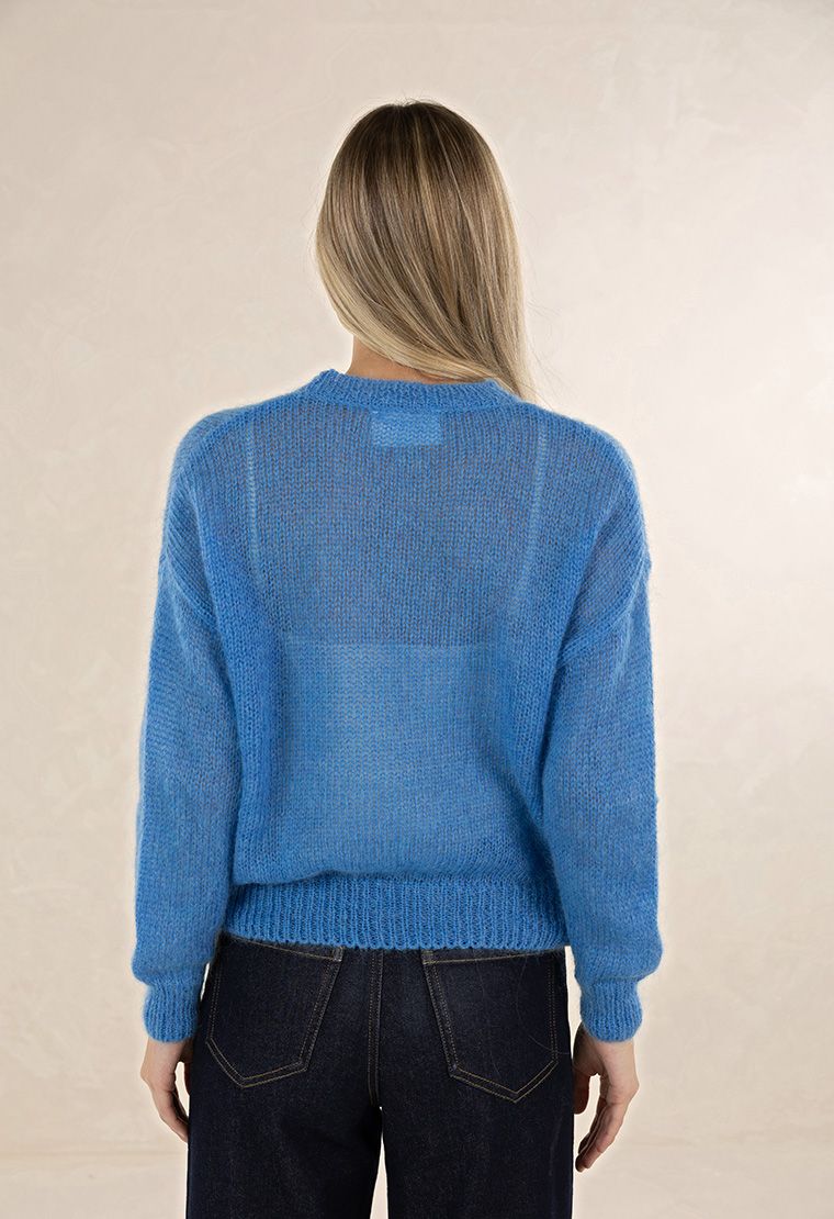 Humidity - Emmy Mohair Jumper // Soft Pink // Cobalt Blue