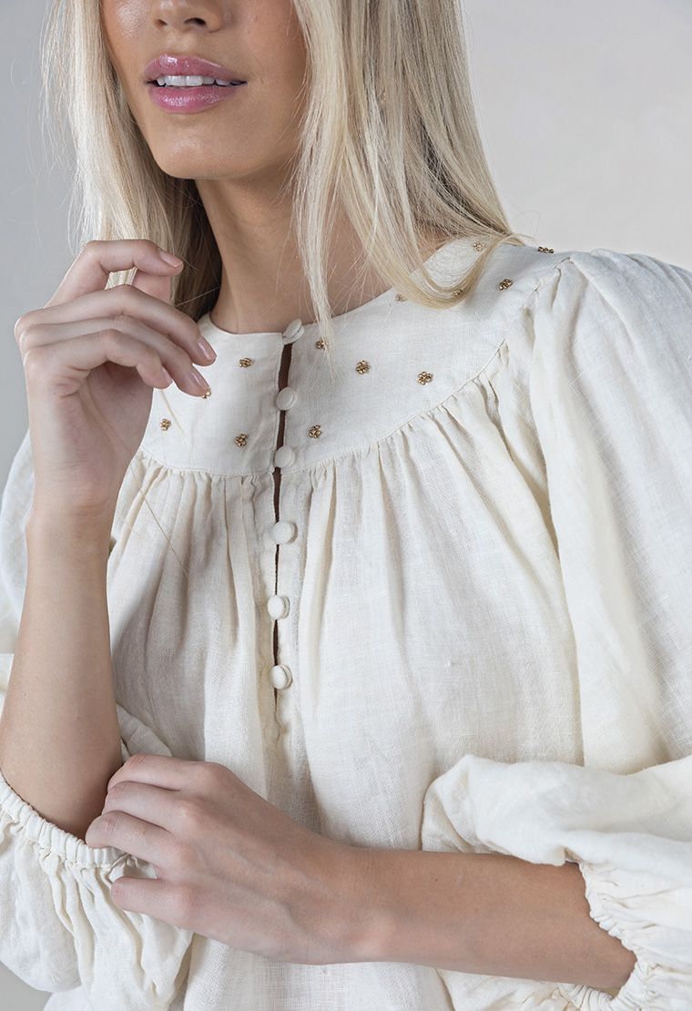 Humidity - Baroque Blouse // Cream