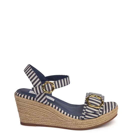 Kathryn Wilson - Rochelle Wedge //Ink/White Stripe