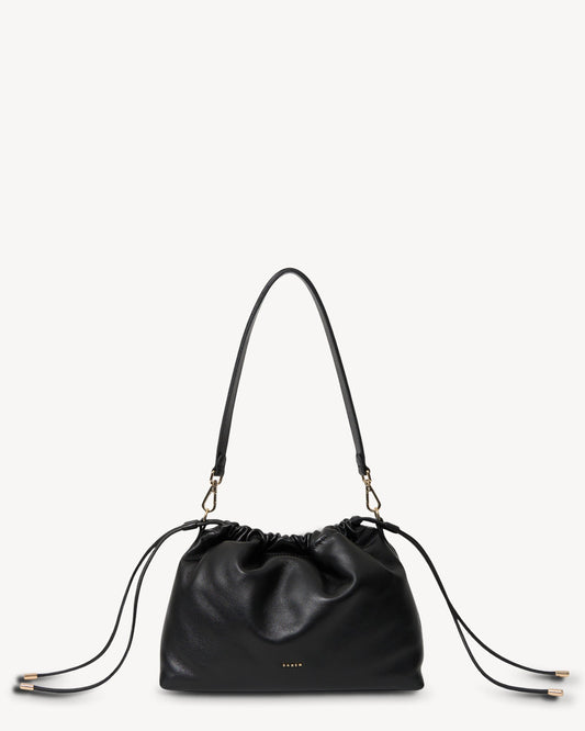 Saben - Elliot // Black Raffia Stitched Weave