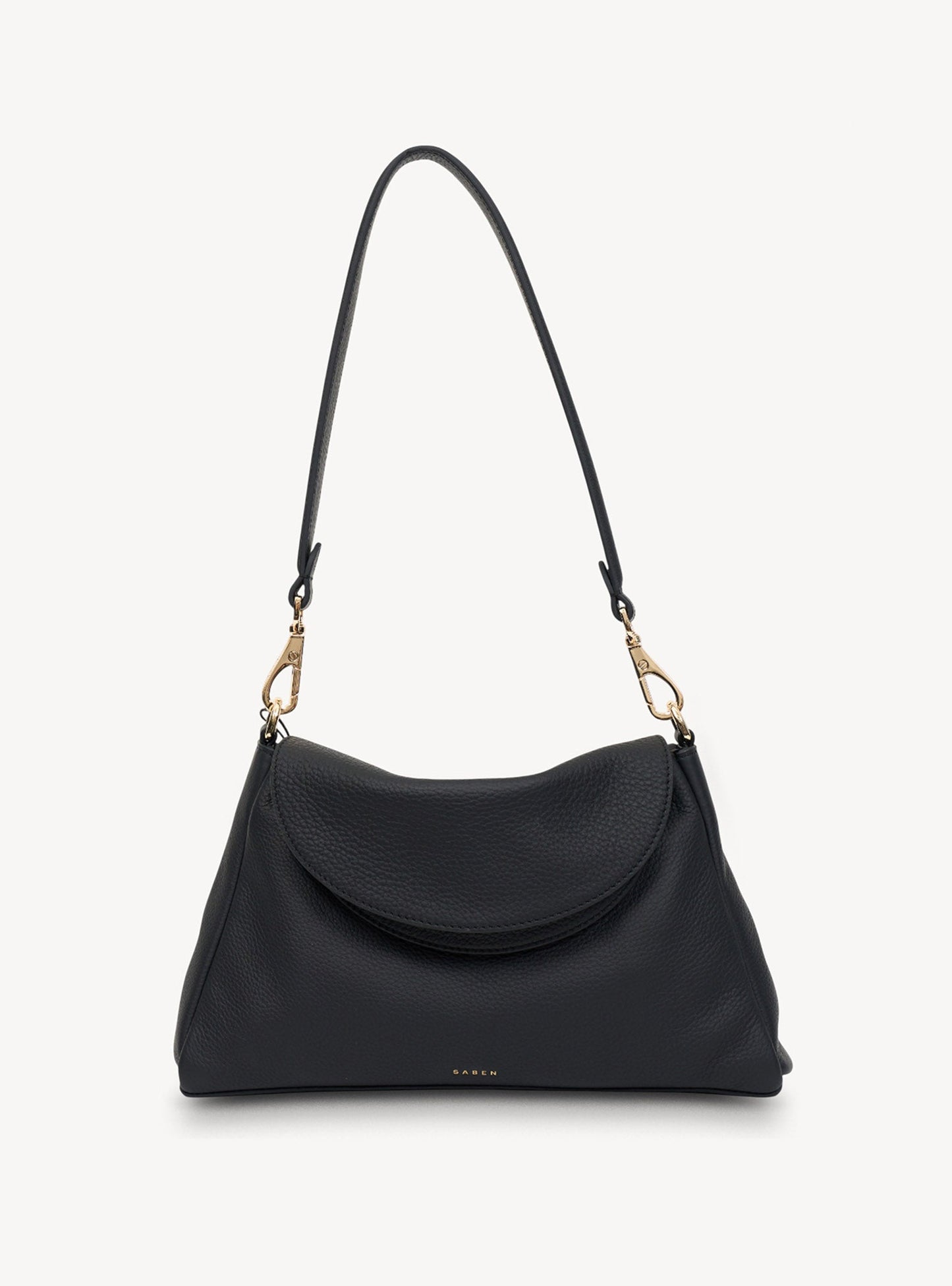 Saben - Beckett Shoulder Bag // Black Luxe // Tan Luxe