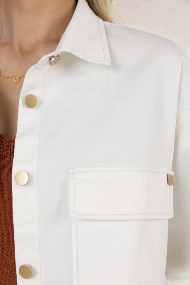 Humidity - Ivy Denim Jacket // Dark Blue // Ivory