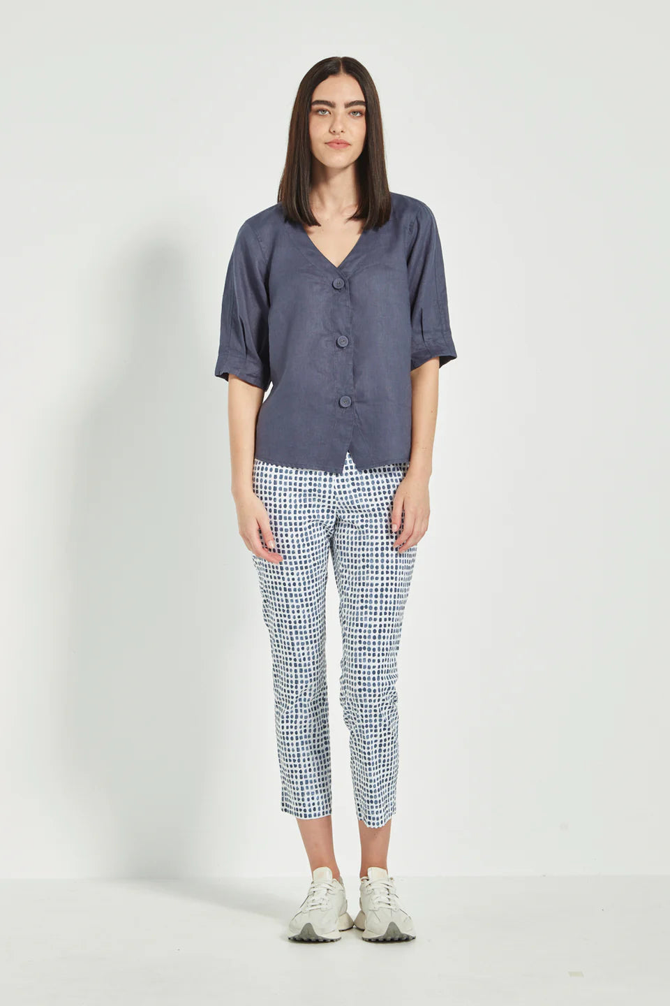 Verge - Acrobat Tile 7/8th Pant // Denim Print