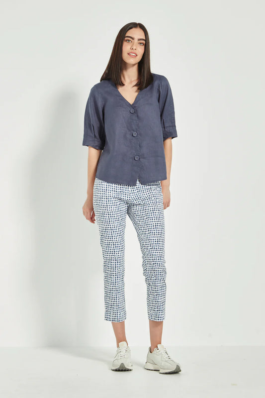 Verge - Acrobat Tile 7/8th Pant // Denim Print