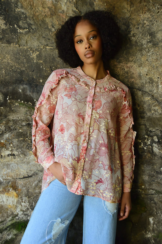 Coop - Armed & Gorgeous Shirt // Peach/Red
