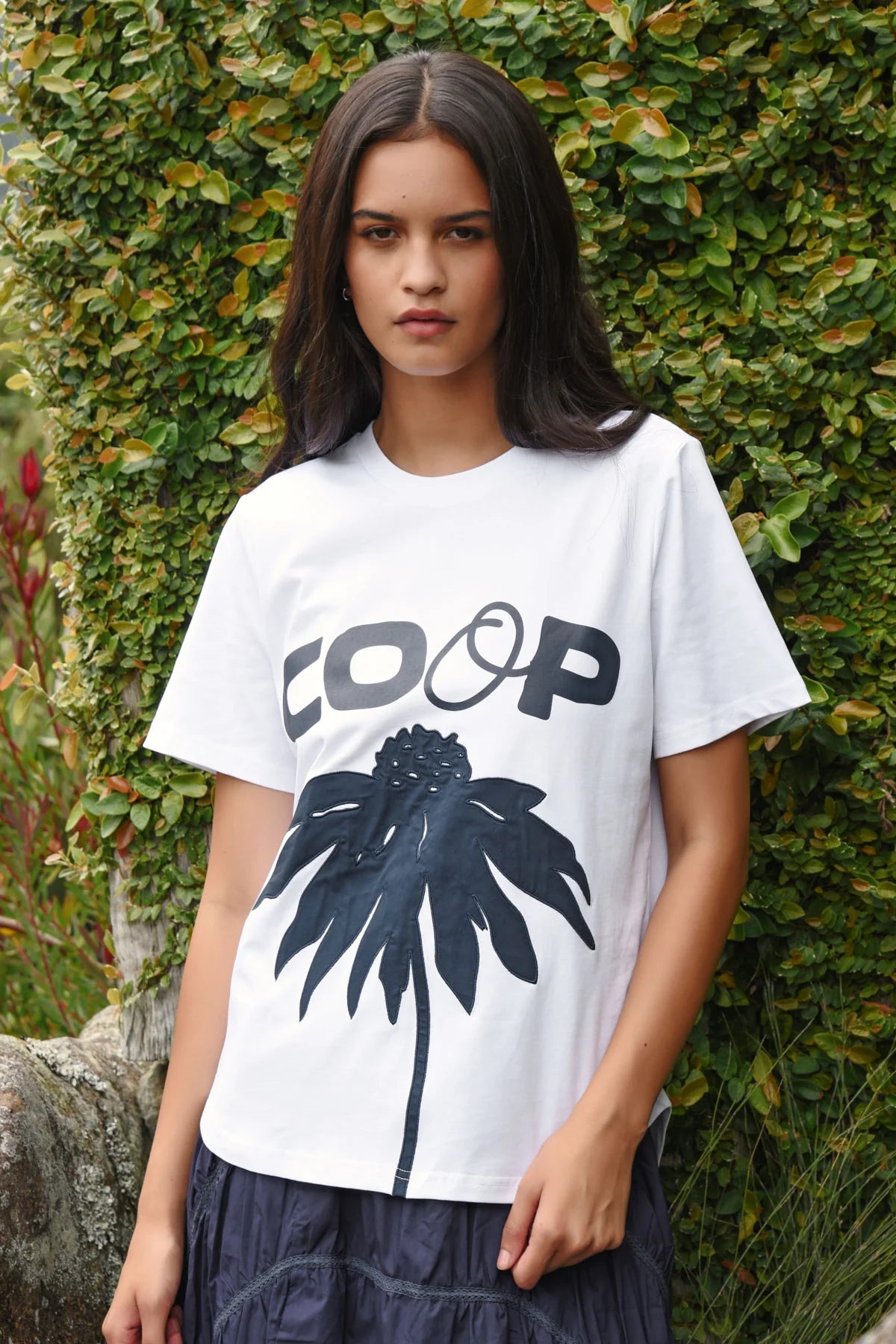 Coop - Bloom Service T-Shirt // White & Navy