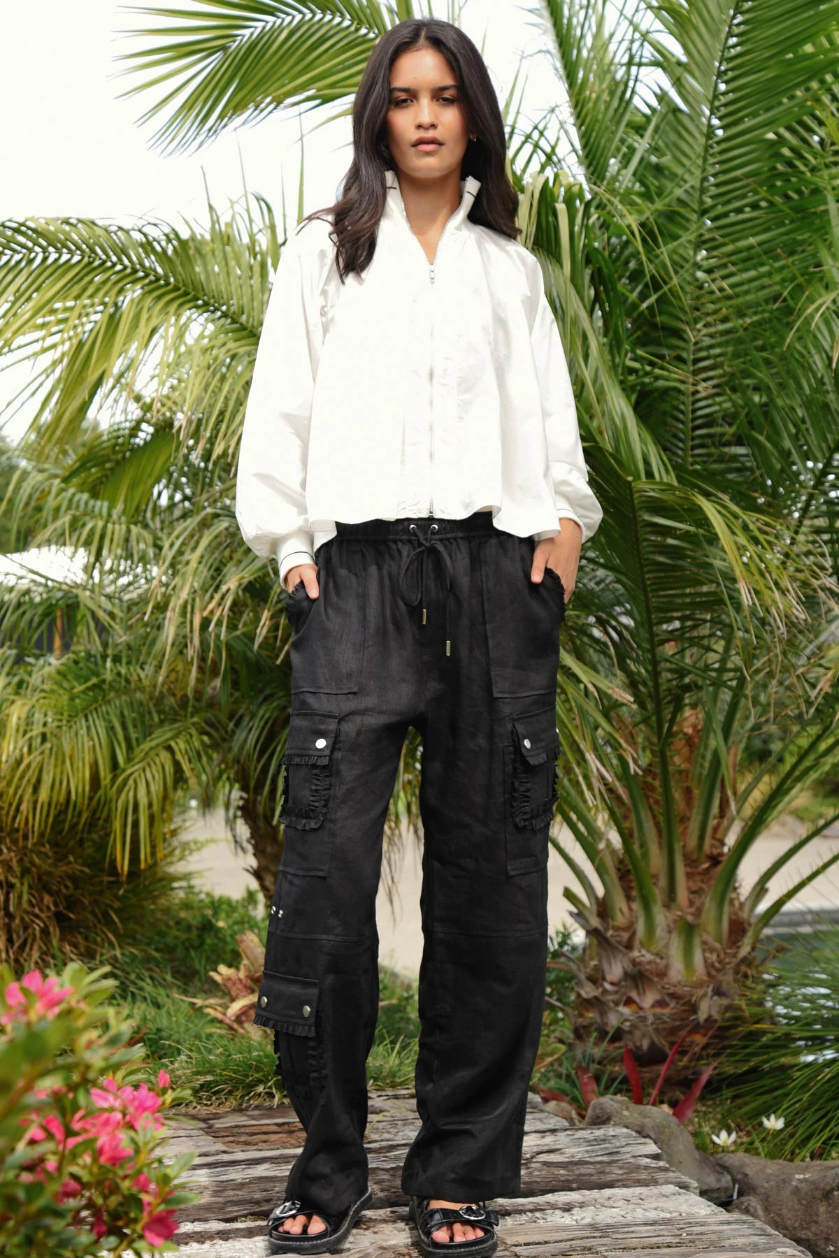 Coop - Linen On The Edge Trouser // Black