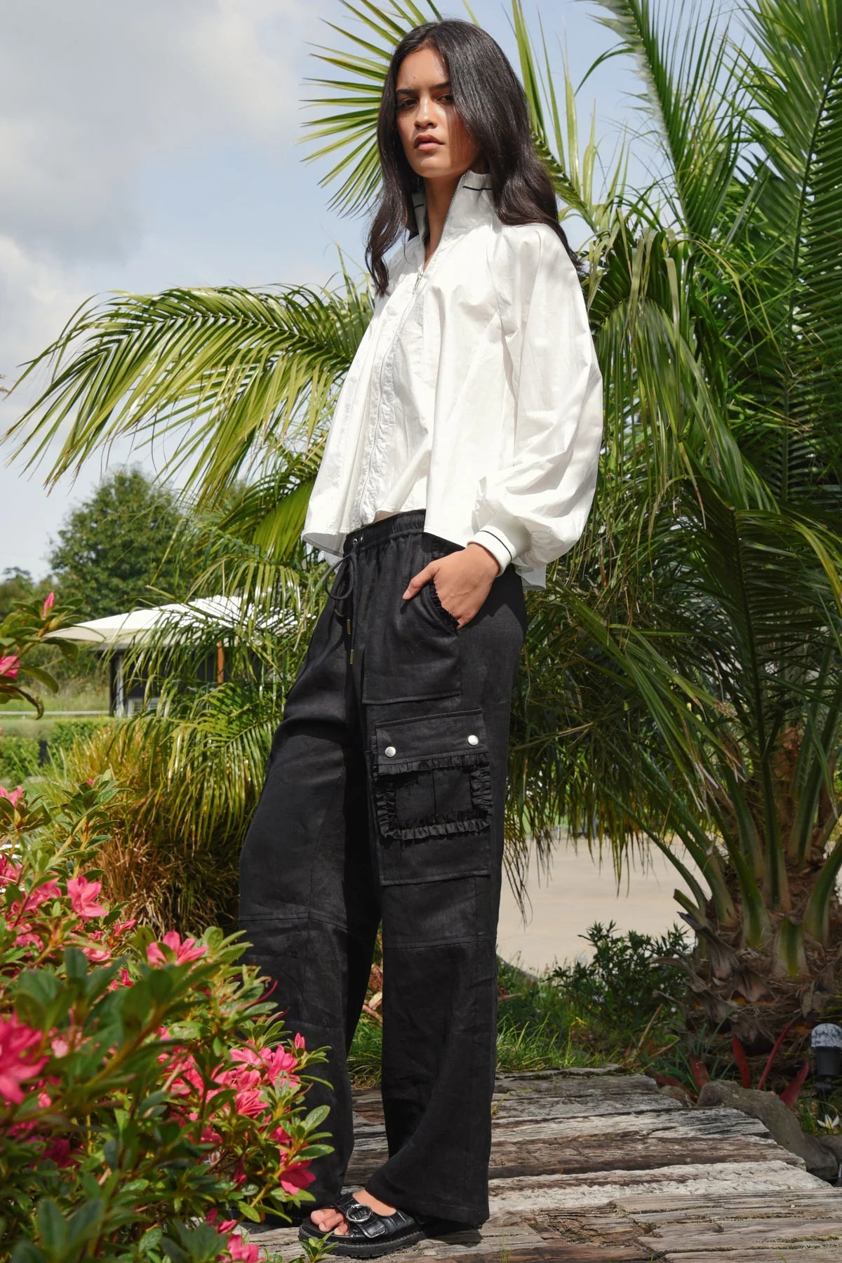 Coop - Linen On The Edge Trouser // Black