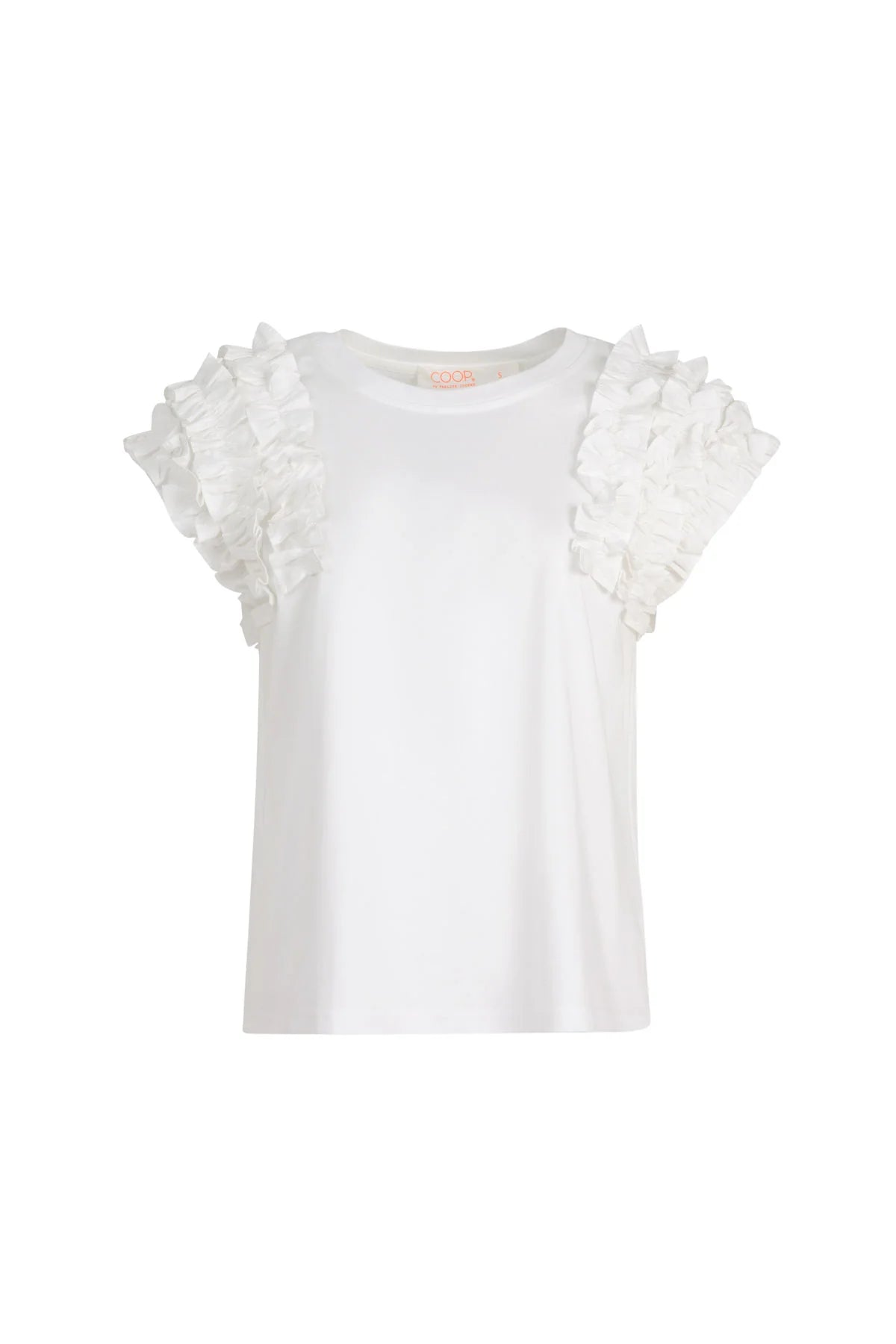 Coop - Ruffle Energy T-Shirt // White