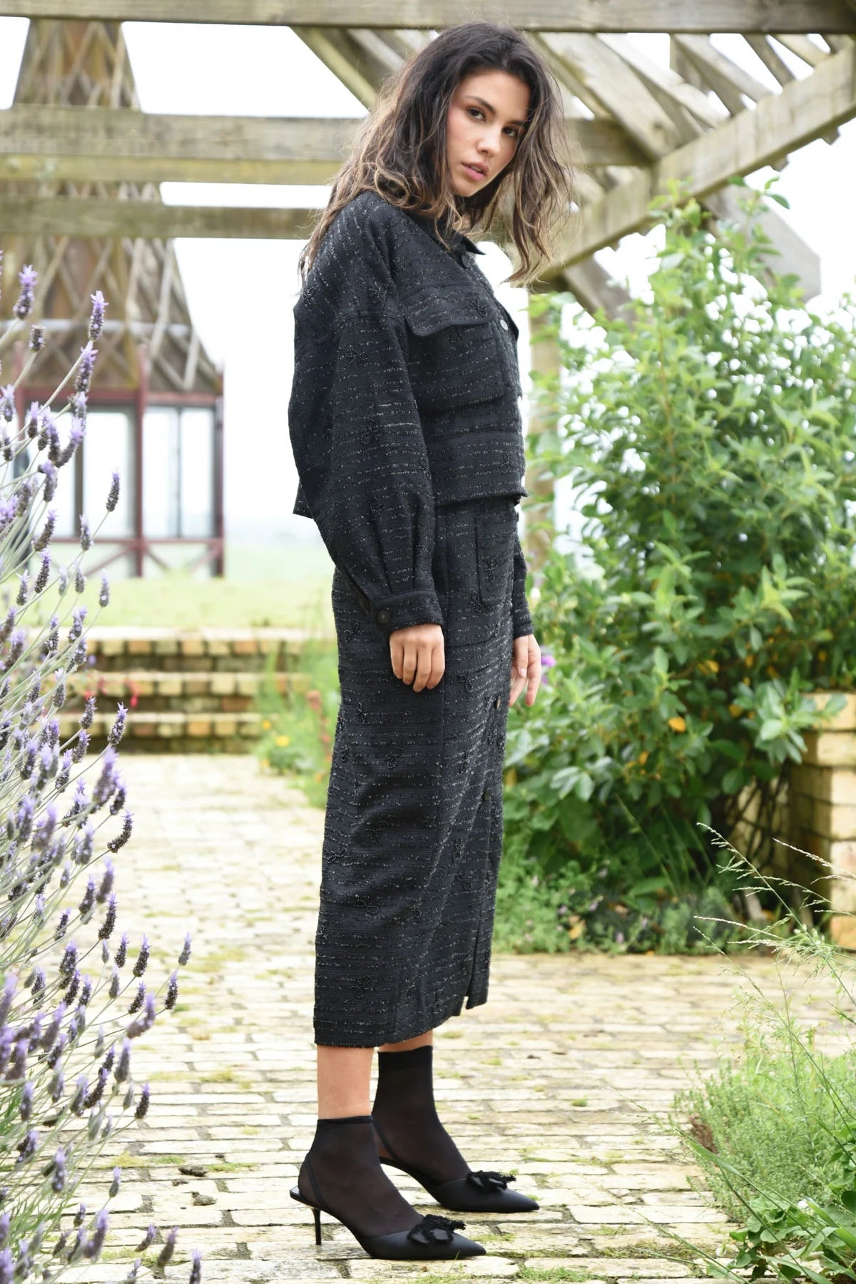 Coop - Tweed The Way Skirt // Black
