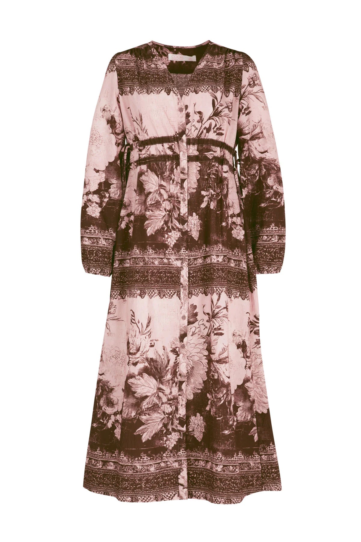 Coop - Ruche With It Dress // Pink & Brown