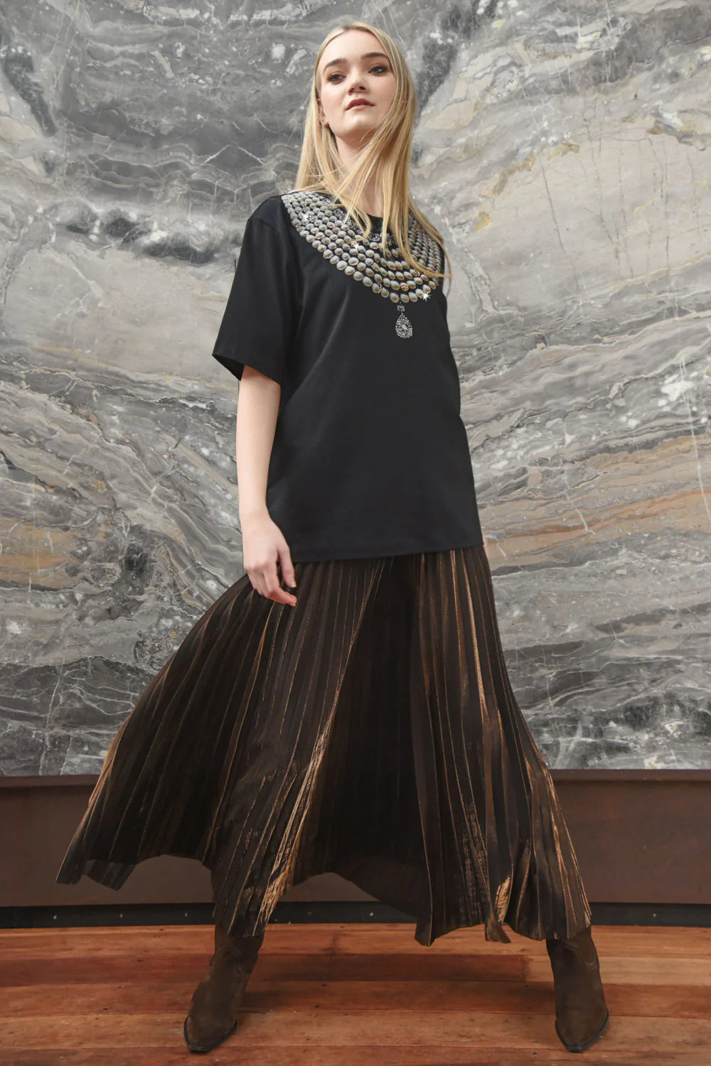 Curate - Forever Long Skirt // Brown // Green