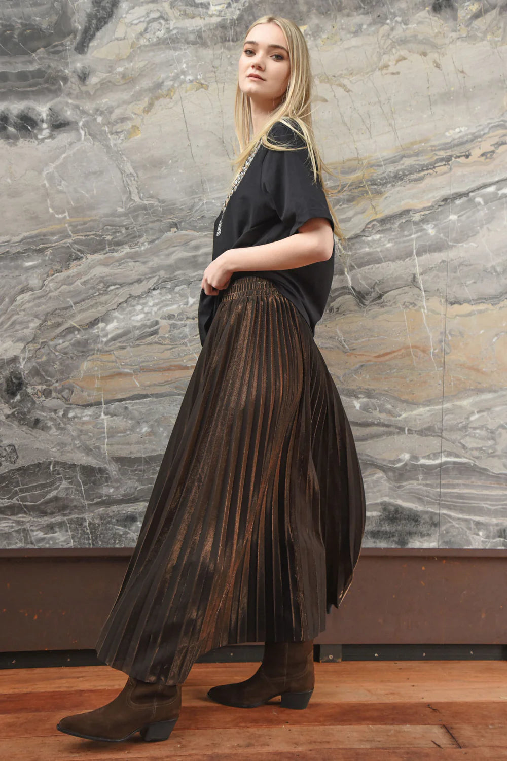 Curate - Forever Long Skirt // Brown // Green