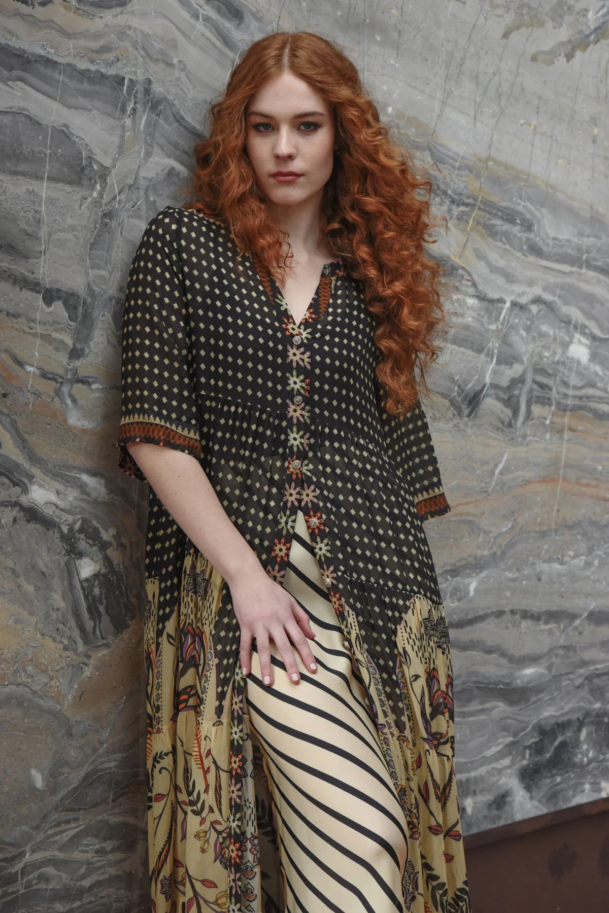 Curate -High And Rising Dress // Border Spot
