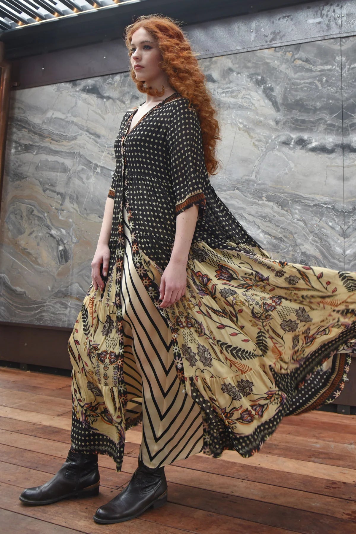 Curate -High And Rising Dress // Border Spot