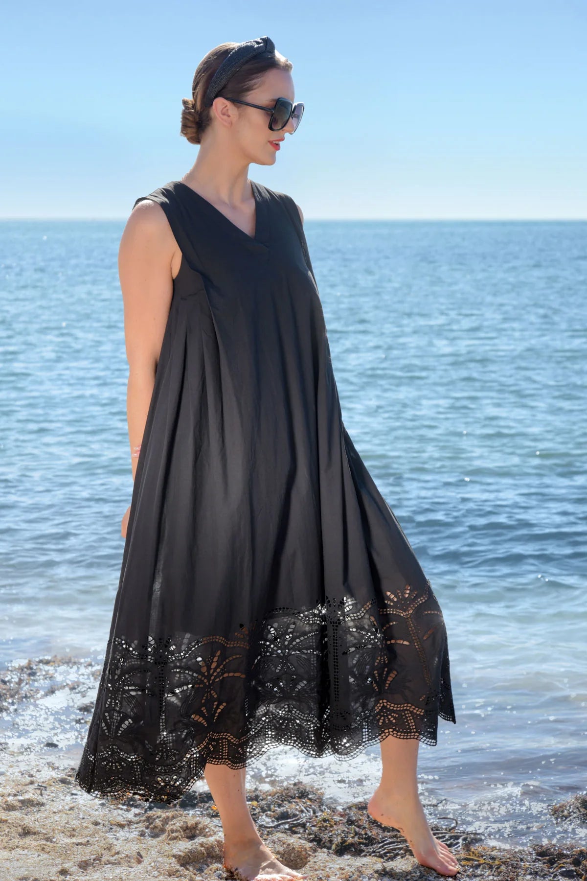 Curate - Bottom Heavy Dress // Black // White