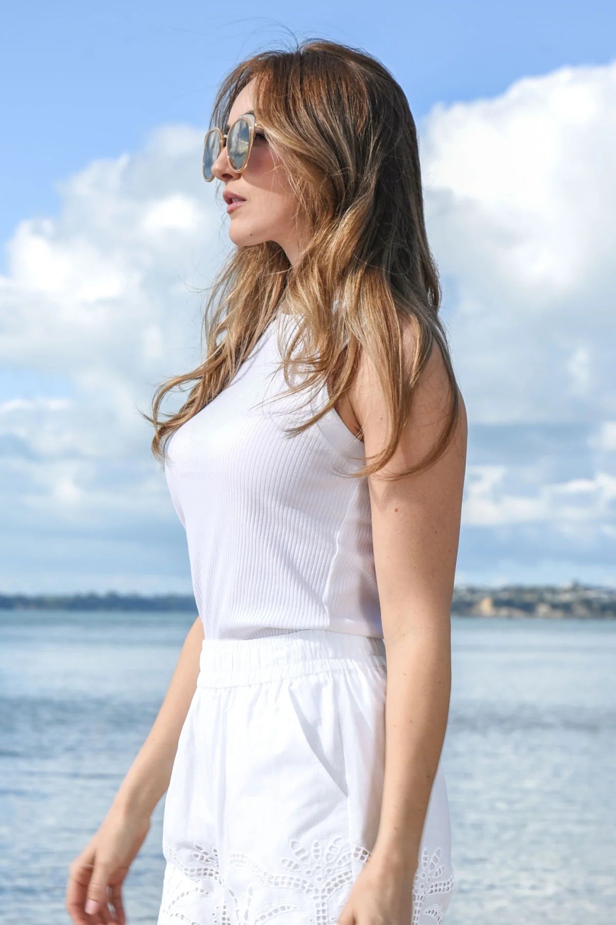 Curate - I Call Ribs Singlet // White