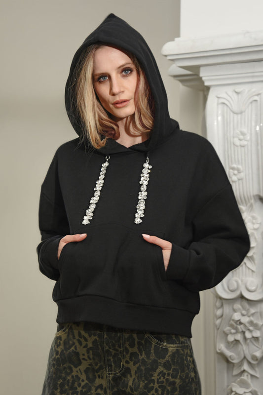 Curate - Sparkle and Shine Jumper / Black