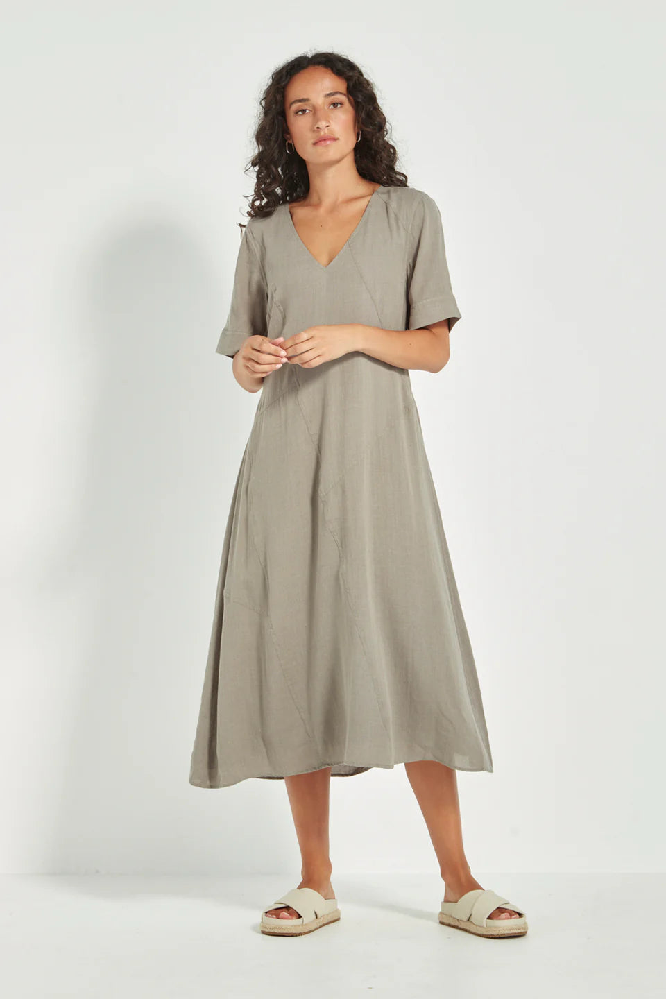 Verge - Cayman Dress // Green Tea