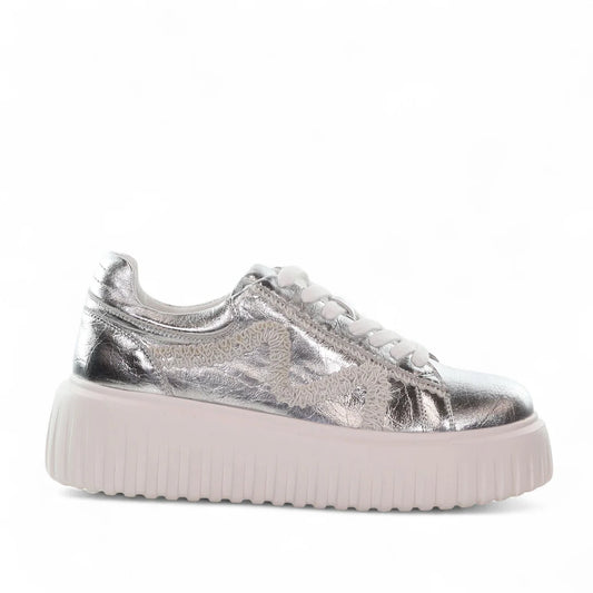 Minx - Drax // Silver Metallic Scrunch Lace Detail