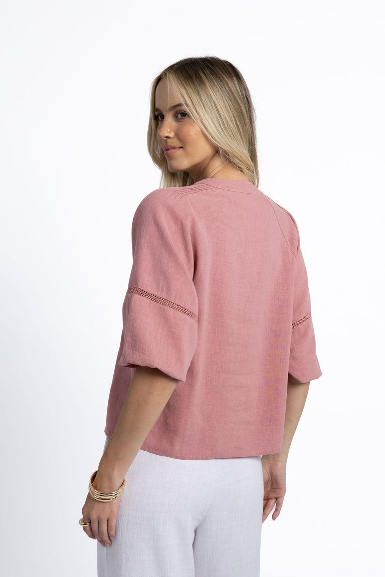 Humidity - Nixie Blouse // Rose // White