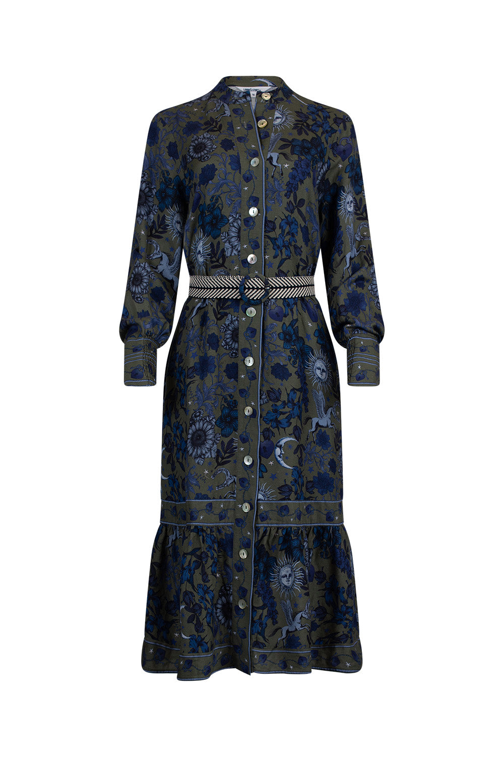 Loobie's Story - Greenwich Midi Dress // Olive Multi