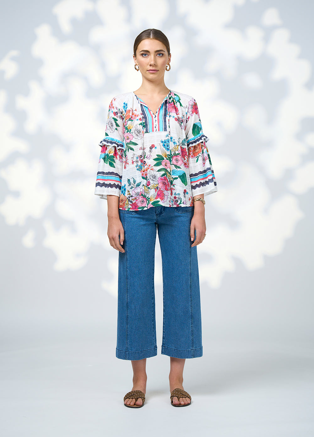 Loobies Story - Pandora Blouse // White Multi