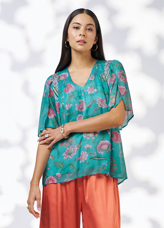 Loobies Story - Anaphora Blouse // Aqua Multi