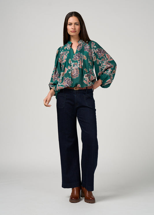 Loobie's Story - Versailles Blouse // Evergreen Multi
