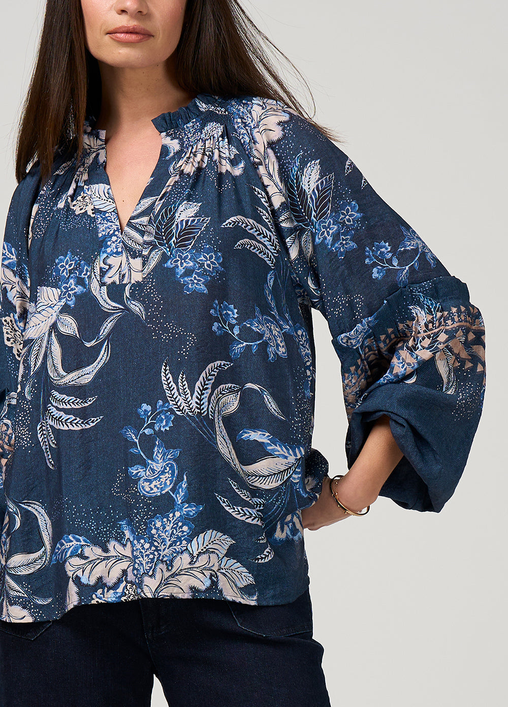 Loobie's Story - Casella Blouse // Denim Multi