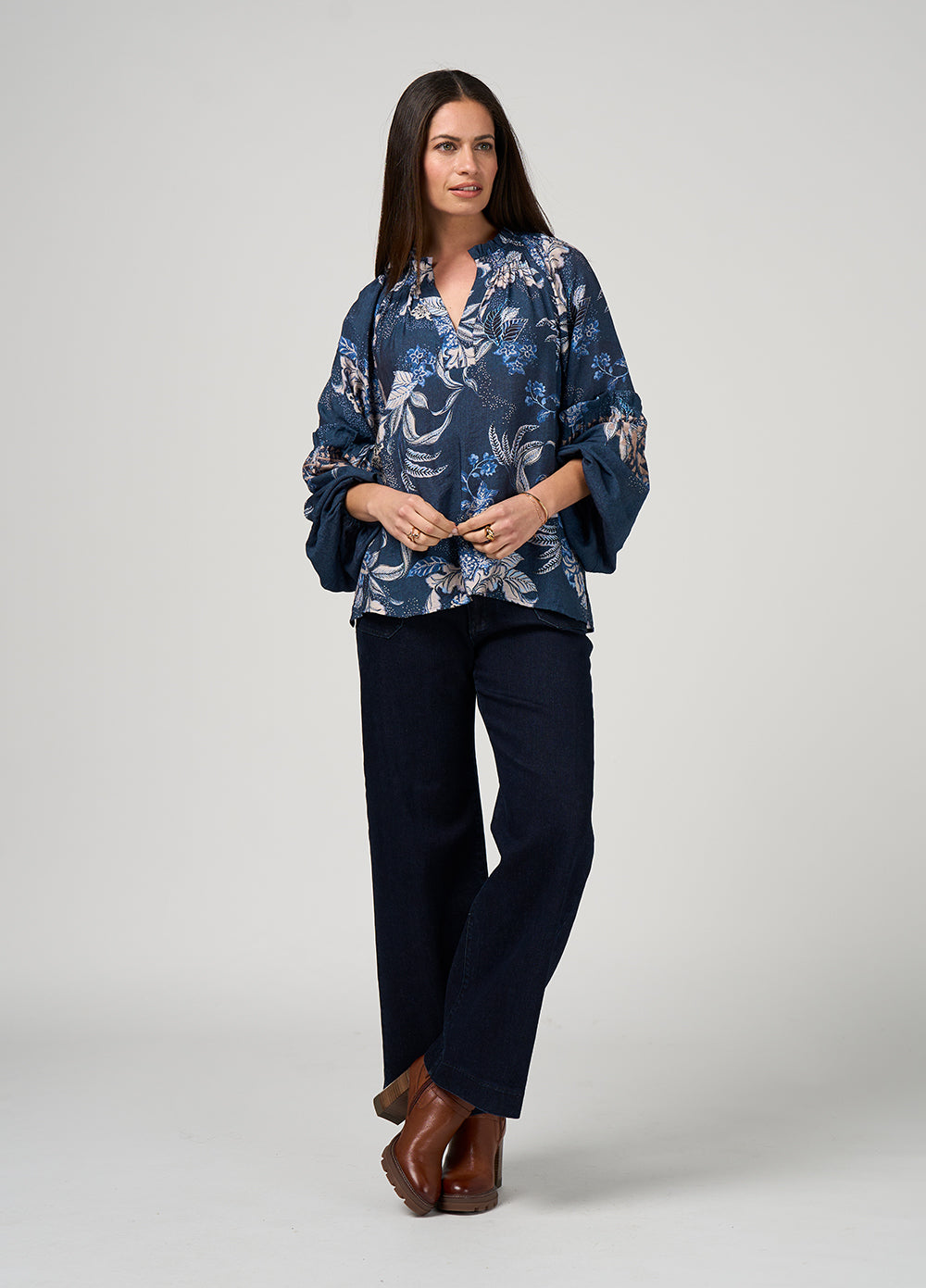 Loobie's Story - Casella Blouse // Denim Multi