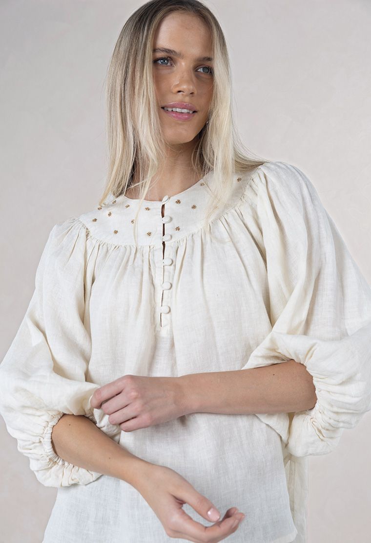 Humidity - Baroque Blouse // Cream