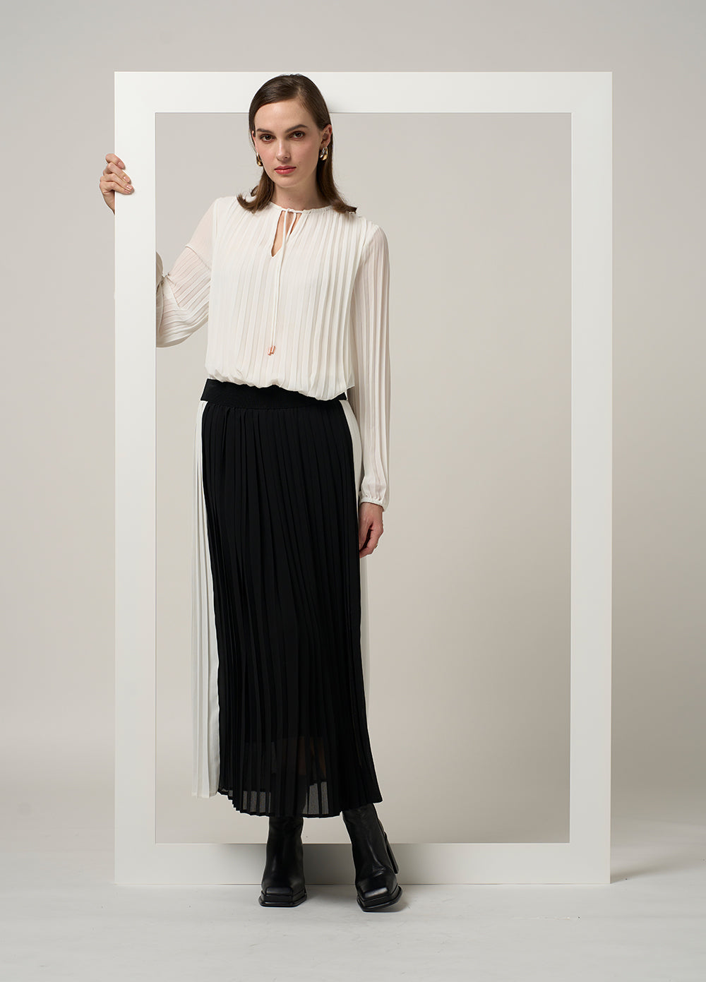 Madly Sweetly - Morse Blouse // Dusky Pink // Winter White